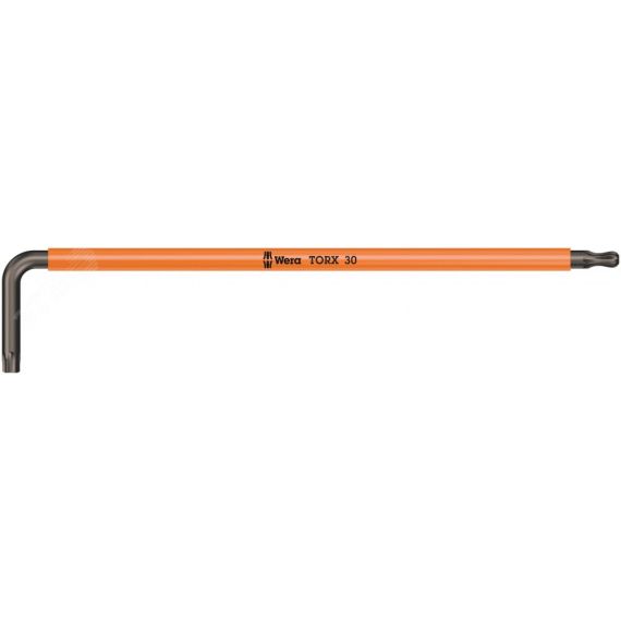 Ключ Г-образный 967 SPKXL TORX Multicolour удлиненный с шаром TX 30 x 195 мм WERA WE-024488