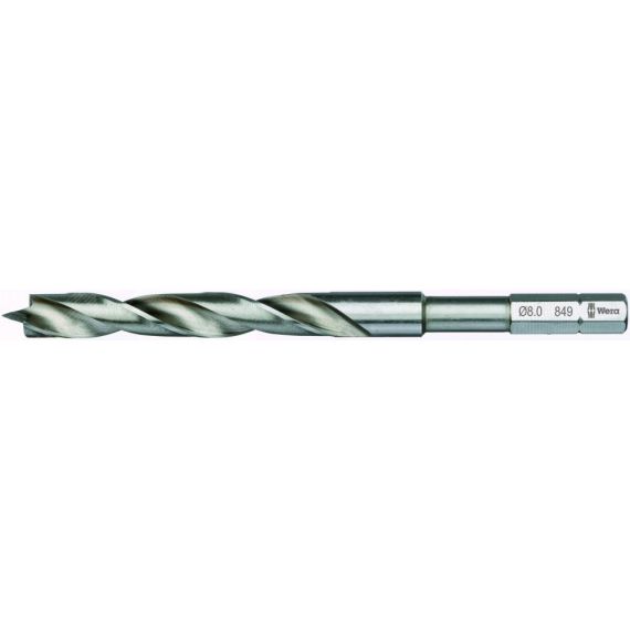 Насадка-сверло 849/1 HSS спиральное по дереву хвостовик 1/4 C 6.3 3 x 70 мм WERA WE-104600