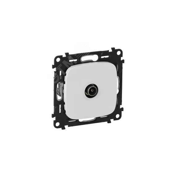 Valena ALLURE Розетка ТВ проходная 1.5дБ/14дБ 0-2400 МГц с лицевой панелью белая LEGRAND 753761