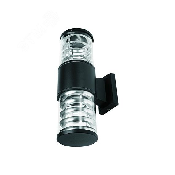 Светильник уличный, под две лампы Е27. Архитектурный накладной. UUL-S12A 2x60W/E27 IP65 BLACK Корпус черный. TM . Uniel UL-00006808