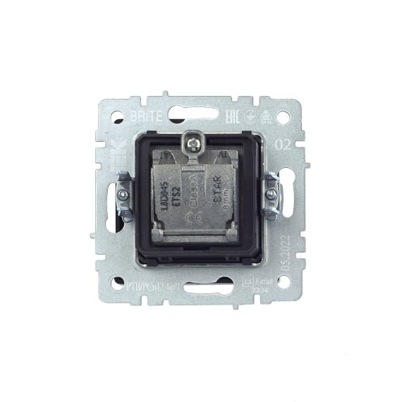 BRITE Розетка двойная TV+SAT РТВ/РСп12-БрЧ черный IEK