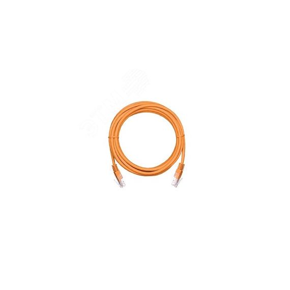 Шнур U/UTP 4 пары категория 5e 2хRJ45/8P8C T568B медный PVC оранжевый 5м 10шт. NETLAN EC-PC4UD55B-BC-PVC-050-OR-10