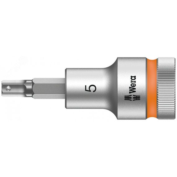 Головка торцевая со вставкой под внутренний шестигранник 8740 C Hex-Plus HF Zyklop DR 1/2 с фиксацией крепежа 5 x 60 мм WERA WE-003821