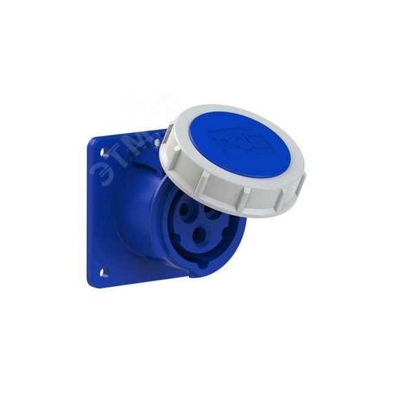 Розетка встраиваемая прямая 16А/230V/1P+N+E/IP67, фланец 75x75 PCE 3132-6