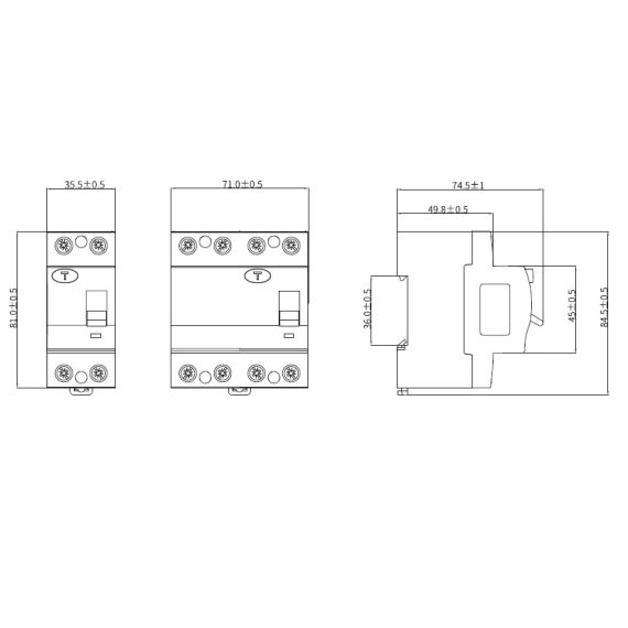 Чертеж MDL100-2P4-25-AC
