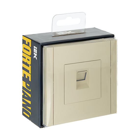 FORTE&PIANO Розетка компьютерная RJ45 кат.6 FP431 ваниль IEK