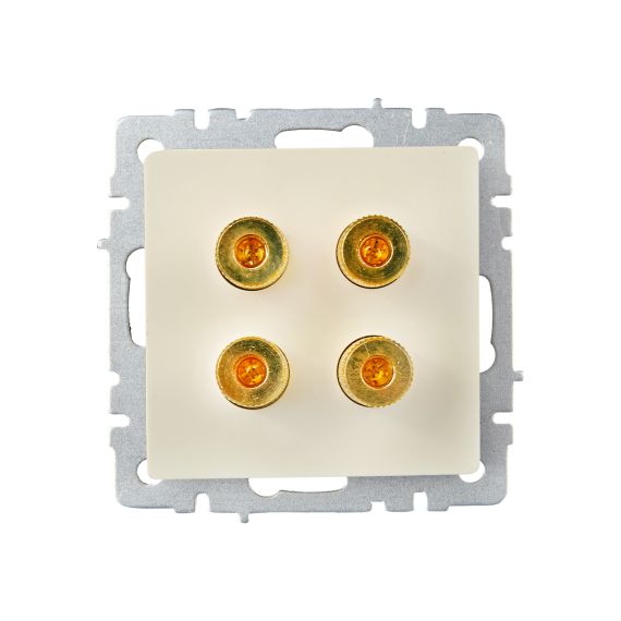 BRITE Аудиорозетка 4-местная РА10-БрКр бежевый IEK