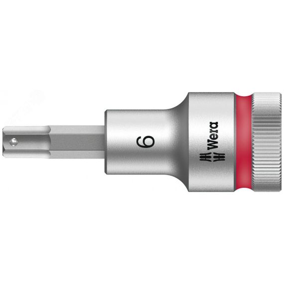 Головка торцевая со вставкой под внутренний шестигранник 8740 C Hex-Plus HF Zyklop DR 1/2 с фиксацией крепежа 6 x 60 мм WERA WE-003822