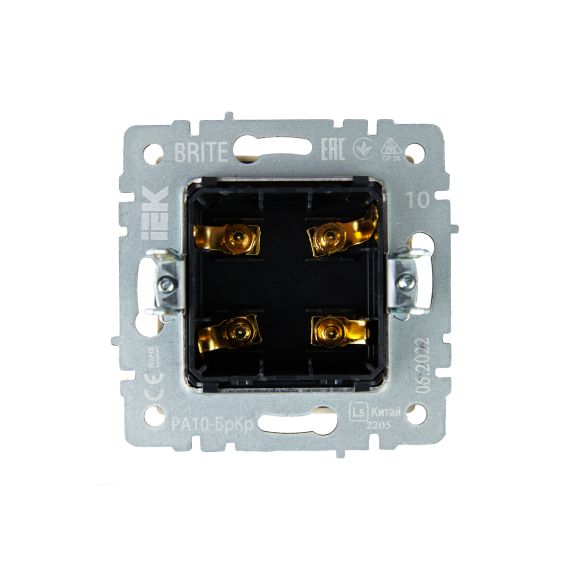 BRITE Аудиорозетка 4-местная РА10-БрКр бежевый IEK