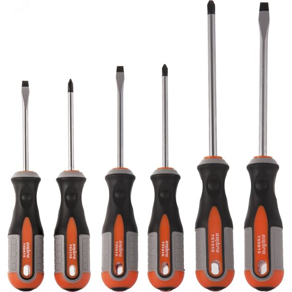Набор отверток стержневых ROUND GRIP, 6 предметов Ombra 975006