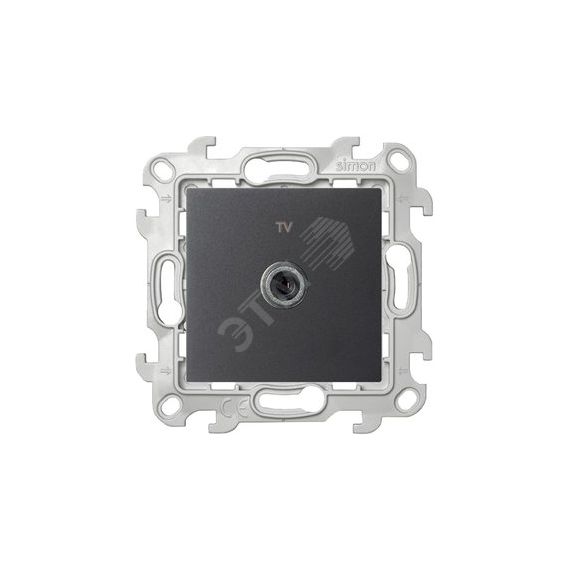 Розетка ТВ одиночная, графит Simon 2450477-038