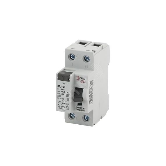 УЗО ВД1-63S Селективное 1P+N 63А 100mA NO-902-152 Pro ЭРА Б0036857