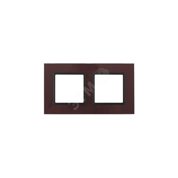 Рамка на 2 поста, стекло, Эра Elegance, бордо+антр, 14-5102-25 ЭРА Б0034497
