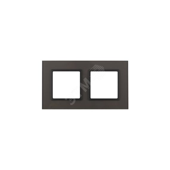 Рамка на 2 поста, стекло, Эра Elegance, серый+антр, 14-5102-32 ЭРА Б0034504
