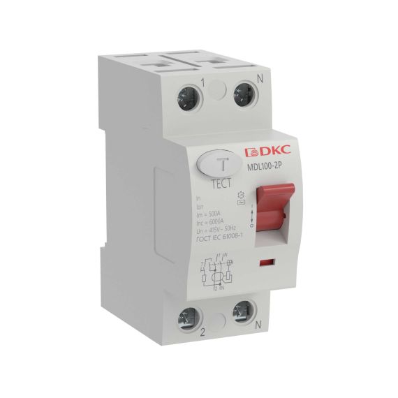 Устройство защитного отключения УЗО ВДТ YON MAX MDL100, 2P, 30mA, 63A, тип АС
