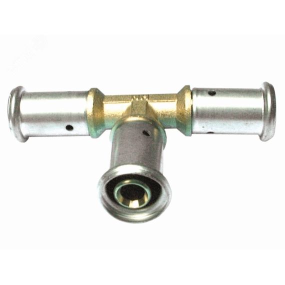 Тройник пресс 26x20x26 переходной, латунь Henco 10P-262026