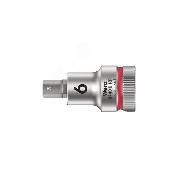 Головка торцевая 8740 B Hex-Plus HF Zyklop со вставкой под внутренний шестигранник DR 3/8 с функцией фиксации крепежа 6 x 35 мм WERA WE-003035