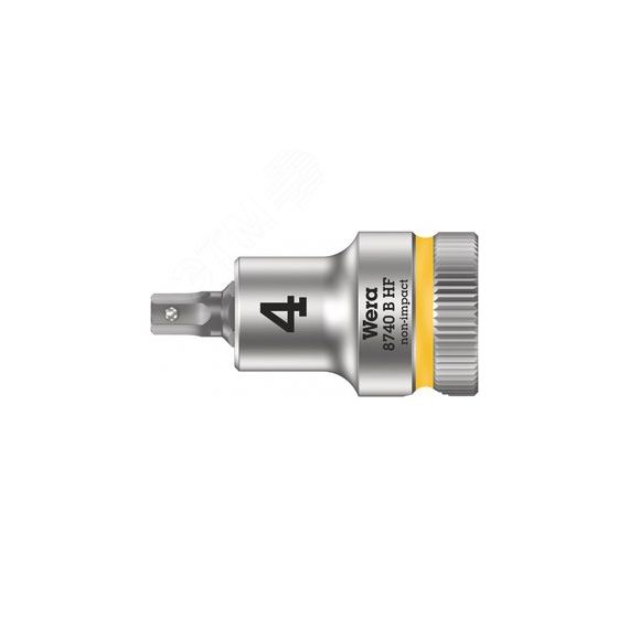 Головка торцевая 8740 B Hex-Plus HF Zyklop со вставкой под внутренний шестигранник DR 3/8 с функцией фиксации крепежа 4 x 35 мм WERA WE-003031