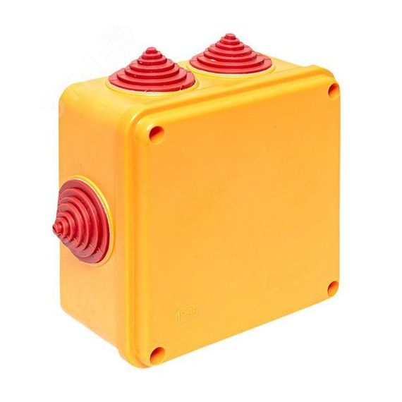 Коробка огнестойкая 100х100х50мм IP55, 3 двойных клеммника 1,5-2,5 мм2 EKF plc-kmrf-100-6-02