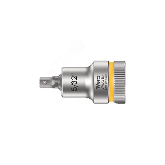 Головка торцевая 8740 B Hex-Plus HF Zyklop со вставкой под внутренний шестигранник DR 3/8 с функцией фиксации крепежа 5/32 x 35 мм WERA WE-003083