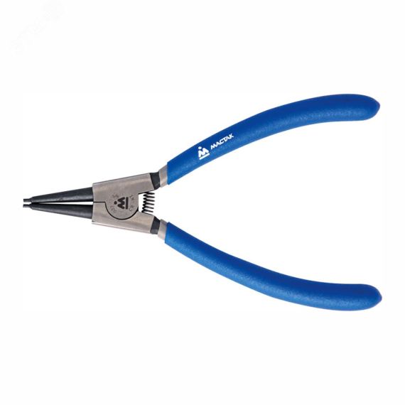 Съемник для стопорных колец 180 мм прямые губки разжатие Мастак 033-10180H