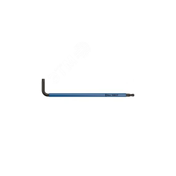 Ключ Г-образный 967 SPKL TORX BO Multicolour BlackLaser с шаром TX 27 x 112 мм с отверстием под штифт WERA WE-024356