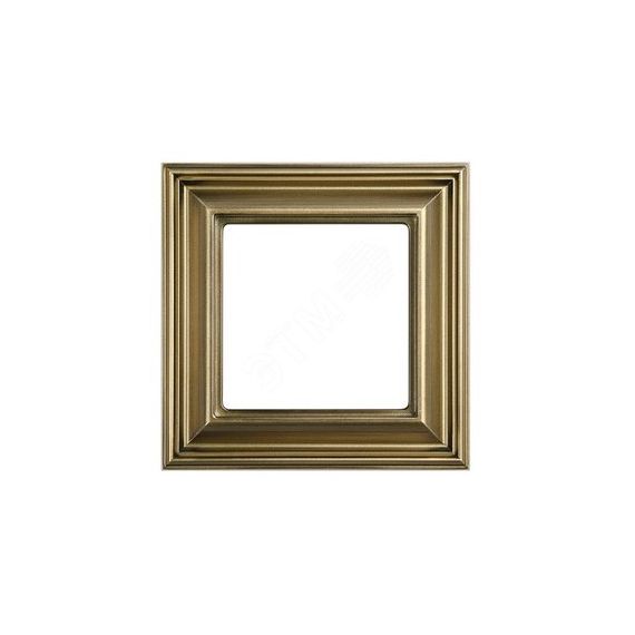 Рамка 1-местная для вертикальной и горизонтальной установки. Серия- Eco DECO. Материал- термопласт. Цвет- антик. JUNG EPD481AT