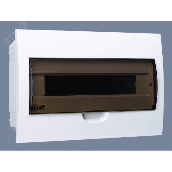 Щит распределительный встраиваемый ЩРВ-П-18 IP41 пластиковый прозрачная дверь SE (Dekraft) 31005DEK