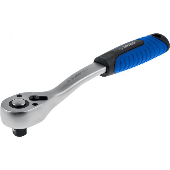 Трещотка для торцовых головок ''ЭКСПЕРТ'' (1/2''), Cr-V, 72 зубца, хроматированное покрытие, быстрый сброс ЗУБР 27730-1/2