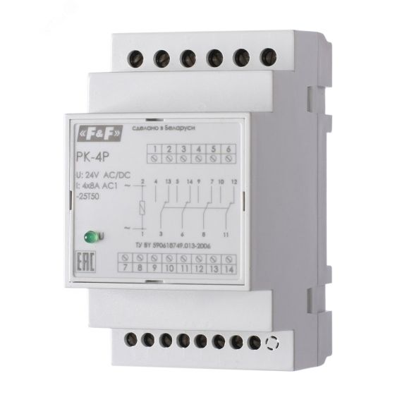 Реле электромагнитное PK-4P 220 Евроавтоматика EA06.001.026