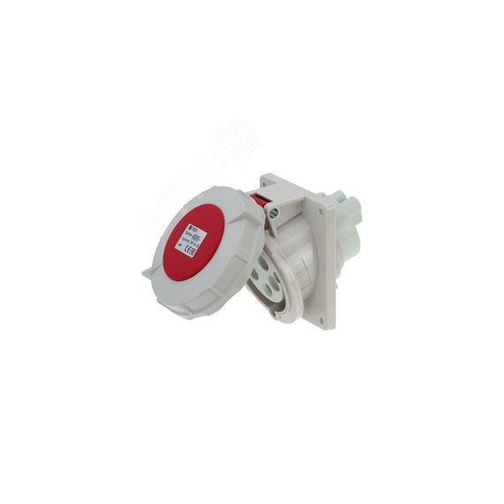 Розетка встраиваемая наклонная 32A/400V/3P+N+E/IP67, фланец 92x100 INPIN CA1551