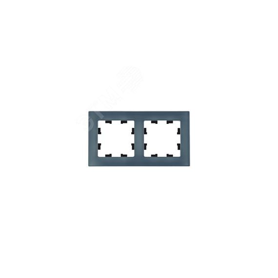 ATLASDESIGN NATURE 2-постовая РАМКА, НАТУРАЛЬНОЕ СТЕКЛО, ГРИФЕЛЬ SE (Systeme) ATN360702