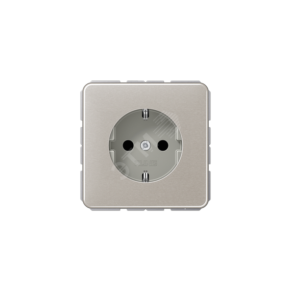 Розетка штепсельная SCHUKO 16A 250V платина JUNG CD1520PT
