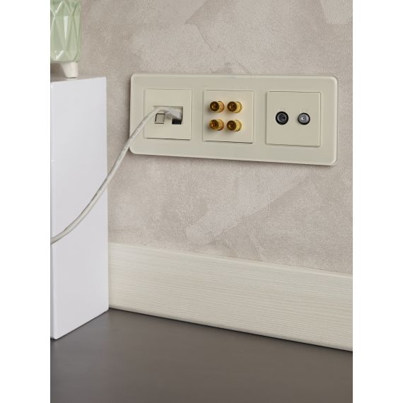 BRITE Розетка двойная TV+SAT РТВ/РСп12-БрКр бежевый IEK