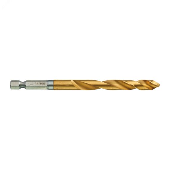 Сверло по металлу RedHEX HSS-G TiN. 8 мм (5шт) Milwaukee 4932478183