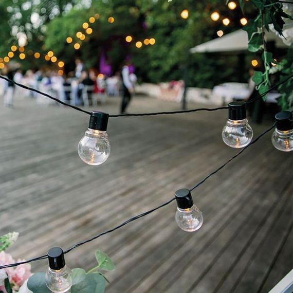 Лофт-гирлянда светодиодная 5 м, черный ПВХ, 20 LED, теплое белое свечение Neon-Night 303-066