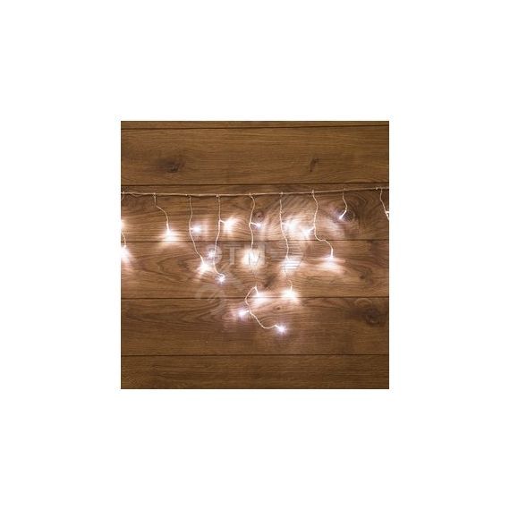 Гирлянда светодиодная Бахрома 3х0,8 м 200 LED белые, прозрачный ПВХ Neon-Night 255-065