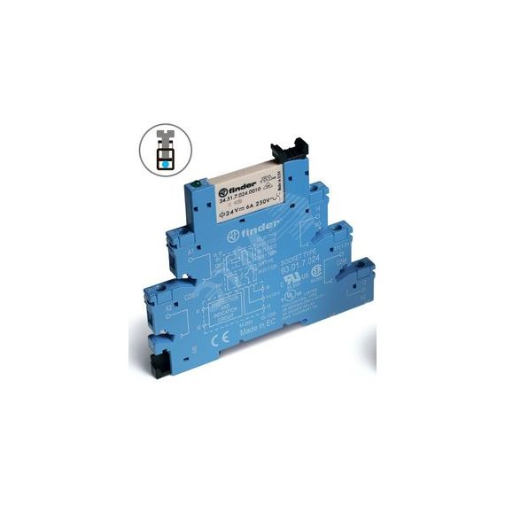 Модуль интерфейсный (сборка 34.51.7.060.4010 + 93.01.3.125), электромеханическое реле, 1CO 6A, контакты AgSnO2, питание 125В AC/DC, подавление утечки  FINDER 38.51.3.125.4060