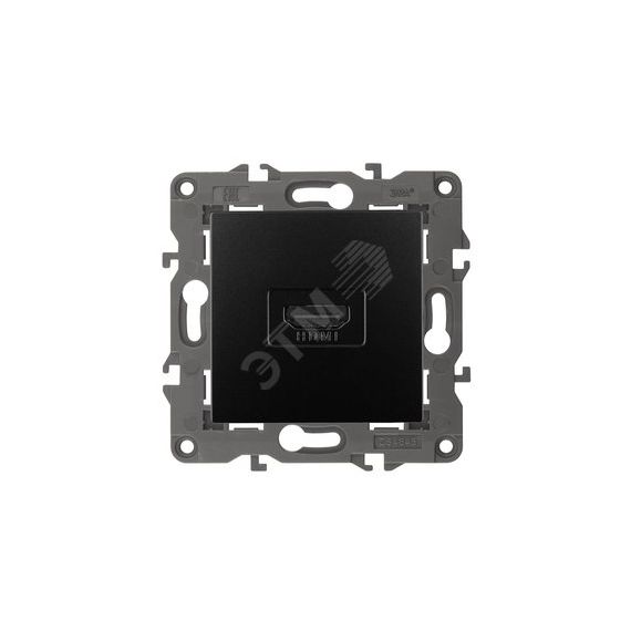 Розетка HDMI, Эра Elegance, антрацит, 14-3114-05 ЭРА Б0034336