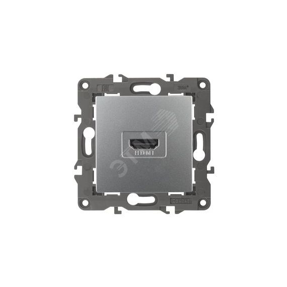 Розетка HDMI, Эра Elegance, алюминий, 14-3114-03 ЭРА Б0034334