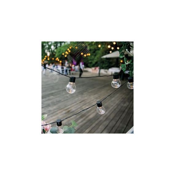 Лофт-гирлянда светодиодная 5 м, черный ПВХ, 20 LED, теплое белое свечение Neon-Night 303-066