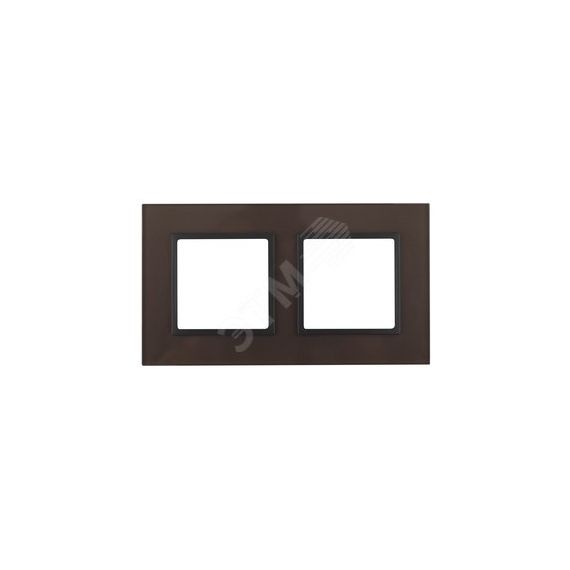 Рамка на 2 поста, стекло, Эра Elegance, бронза+антр, 14-5102-13 ЭРА Б0034493