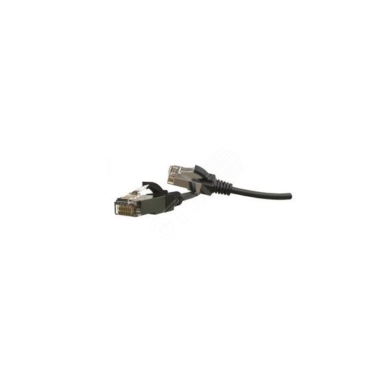 Патч-корд PC-LPT-SFTP-RJ45-RJ45-C6-3M-LSZH-BK S/FTP категория 6 3 м черный Hyperline 445780