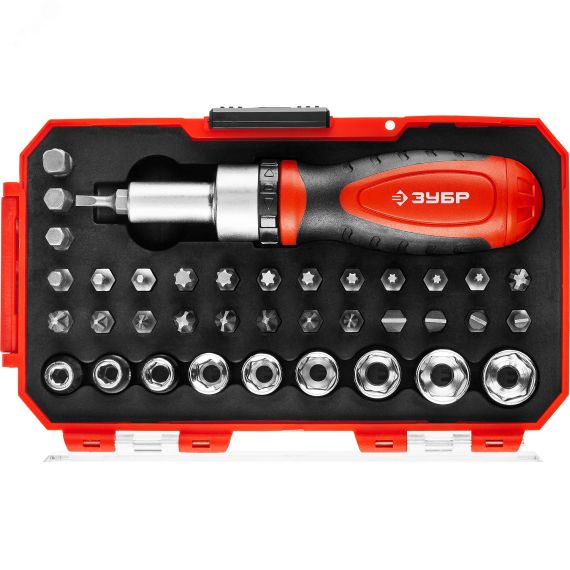 Компакт-38 набор: реверсивная отвертка с насадками 38 шт ЗУБР 25165-H38_z01