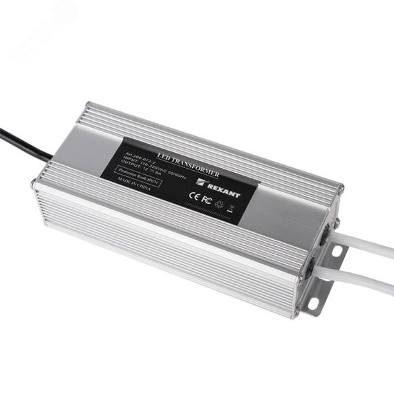 Источник питания 110-220 V AC/12 V DC 6 А 72 W с проводами влагозащищенный (IP67) REXANT 200-072-2