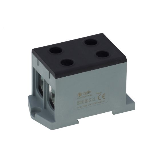 Клемма чёрная, 4 подключения 25-150мм 1000V 250/320А INPIN KL1501P2WBK