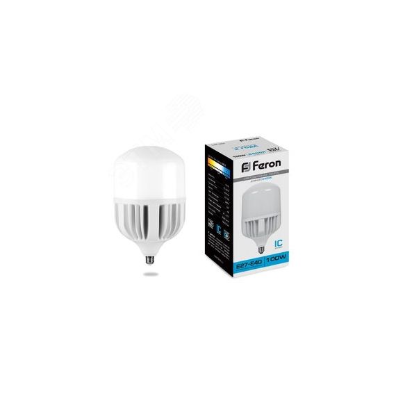 Лампа светодиодная LED 100вт Е27/Е40 дневной FERON LB-65