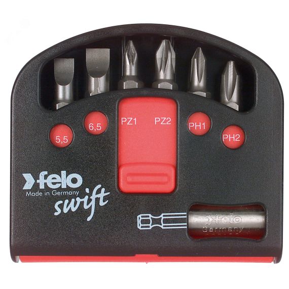Набор бит Tx Industrial с держателем бит в кейсе Swift, 7 шт Felo 02060316