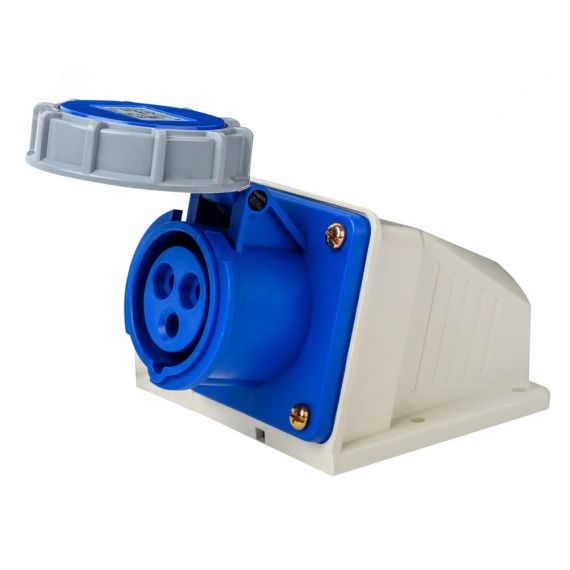 Розетка стационарная 2Р+РЕ 32А 220В IP67 РС-103 SE (Dekraft) 26197DEK