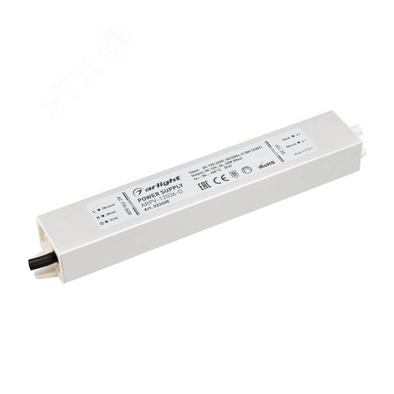 Блок питания ARPV-12036-D (12V, 3.0A, 36W) (ARL, IP67 Металл, 3 года) Arlight 022408